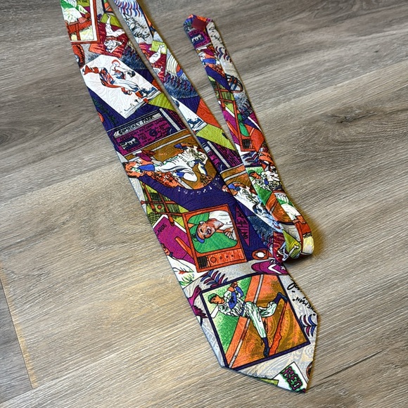 Vintage Baseball Necktie / 1992 / UGO MODENA - Picture 4 of 6